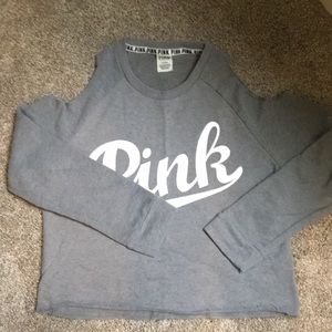 Cold shoulder pink sweatshirt